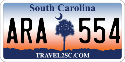 SC license plate ARA554