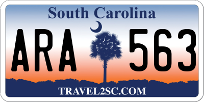 SC license plate ARA563