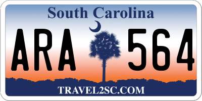 SC license plate ARA564