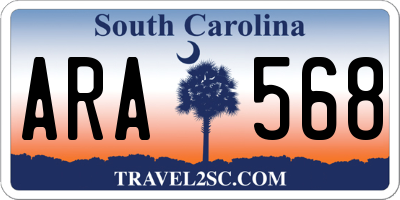 SC license plate ARA568
