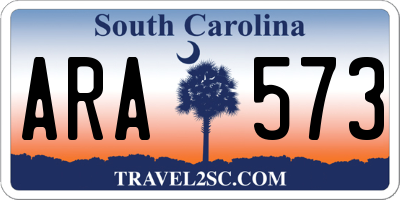 SC license plate ARA573