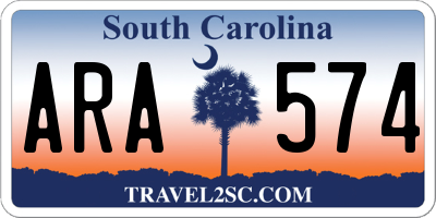 SC license plate ARA574