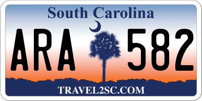 SC license plate ARA582