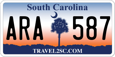SC license plate ARA587