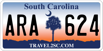 SC license plate ARA624
