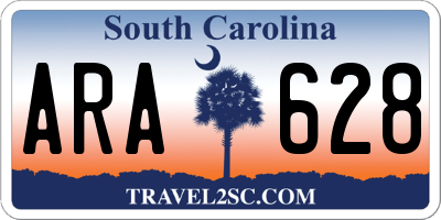 SC license plate ARA628