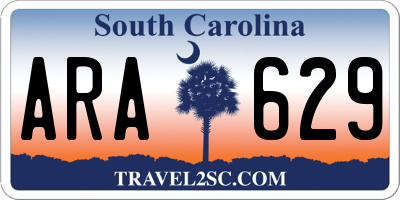 SC license plate ARA629