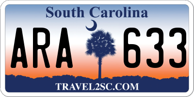SC license plate ARA633