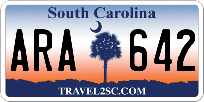 SC license plate ARA642