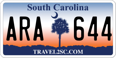 SC license plate ARA644