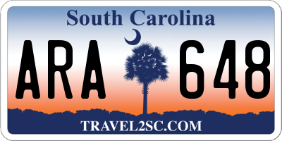 SC license plate ARA648