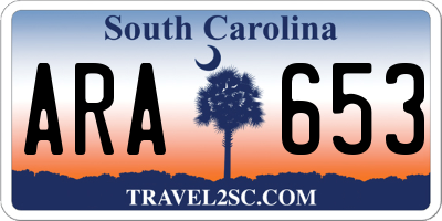 SC license plate ARA653