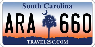 SC license plate ARA660