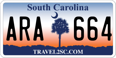 SC license plate ARA664