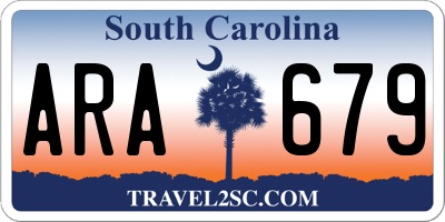SC license plate ARA679