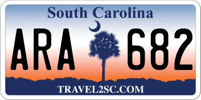 SC license plate ARA682