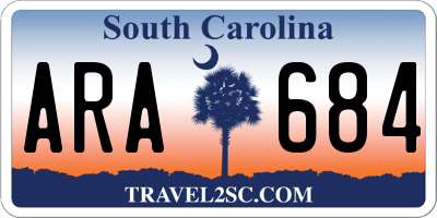 SC license plate ARA684