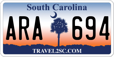 SC license plate ARA694