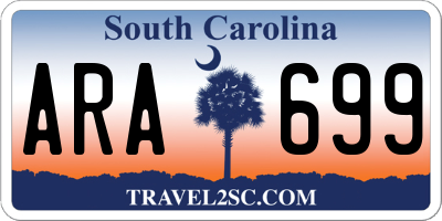 SC license plate ARA699