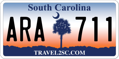 SC license plate ARA711
