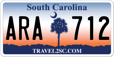 SC license plate ARA712