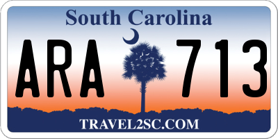 SC license plate ARA713