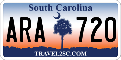 SC license plate ARA720
