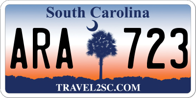SC license plate ARA723