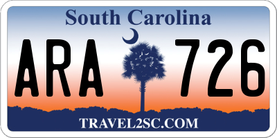 SC license plate ARA726