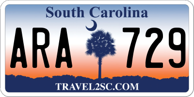 SC license plate ARA729
