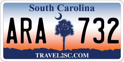 SC license plate ARA732