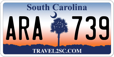 SC license plate ARA739