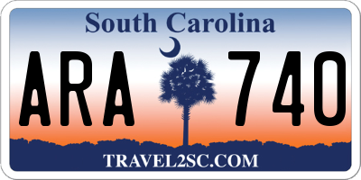 SC license plate ARA740