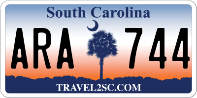 SC license plate ARA744