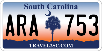 SC license plate ARA753