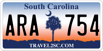 SC license plate ARA754