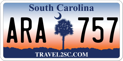 SC license plate ARA757