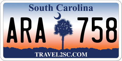 SC license plate ARA758