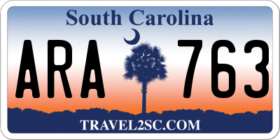 SC license plate ARA763
