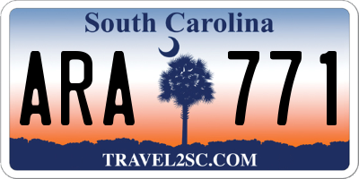 SC license plate ARA771
