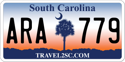 SC license plate ARA779