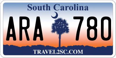 SC license plate ARA780