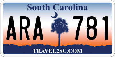 SC license plate ARA781