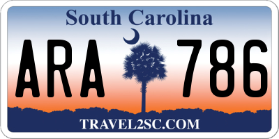 SC license plate ARA786