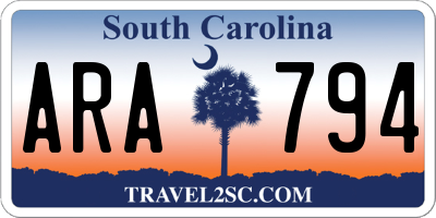 SC license plate ARA794