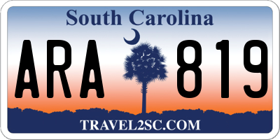 SC license plate ARA819