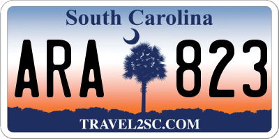 SC license plate ARA823