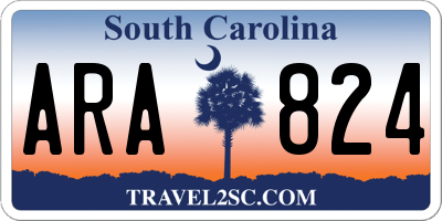 SC license plate ARA824