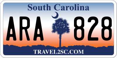 SC license plate ARA828