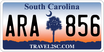 SC license plate ARA856
